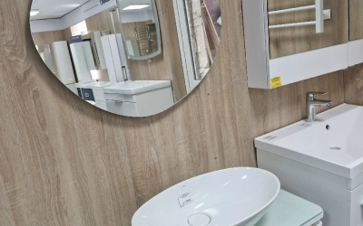 Новые модели мебели для ванны и криволинейные зеркала